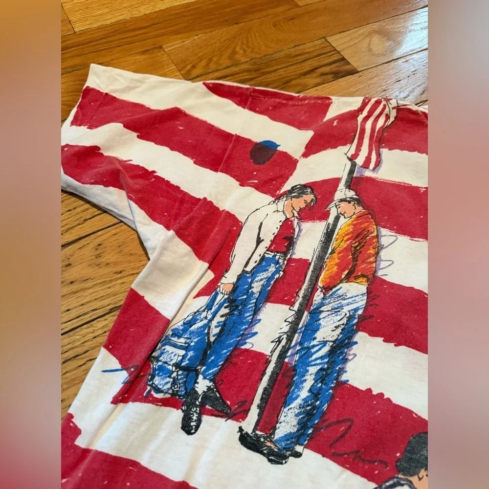 VTG 90s See You at The Pole American Flag Patriotic T Shirt Single Stitch Sz XL - Picture 9 of 14
